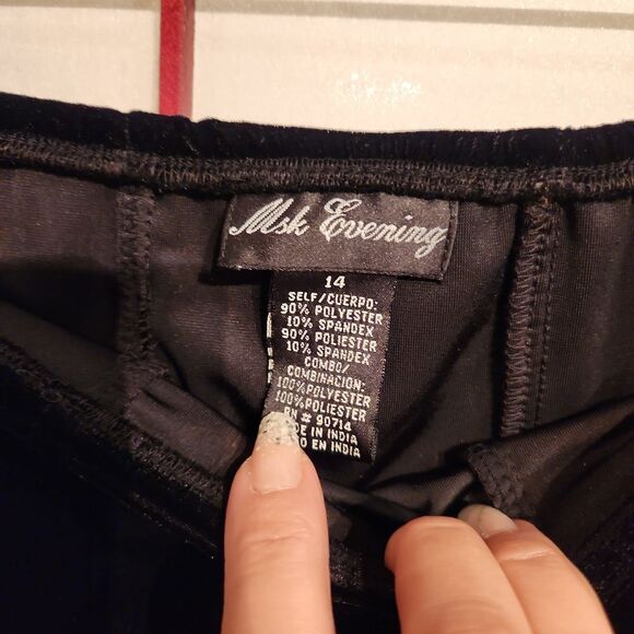 MSK Evening Black Sheer Velvet Maxi Skirt - Picture 6 of 7